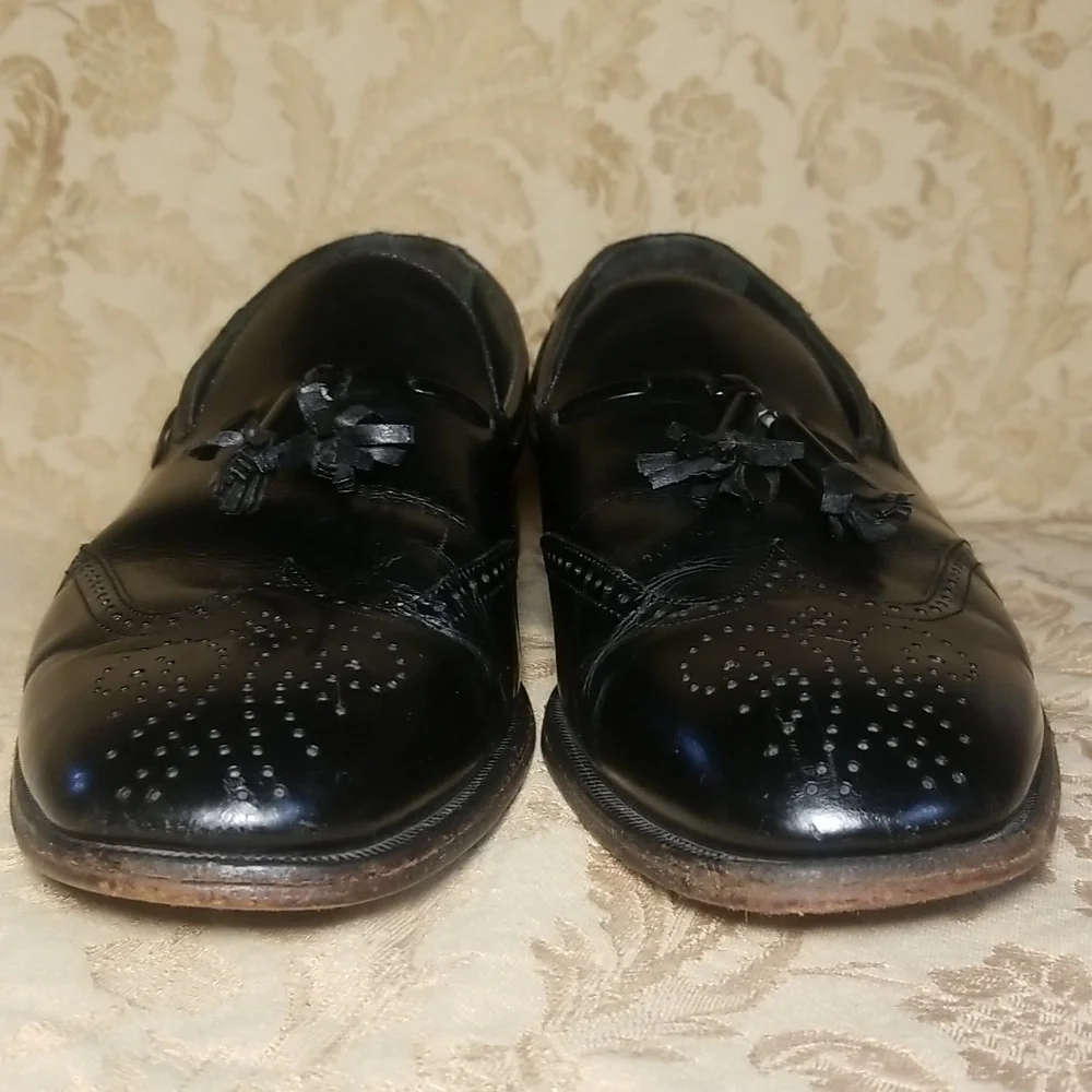 Vintage Florsheim imperial,Black Western Style Men's oxfords,dress shoe.